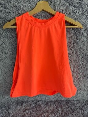 Spiritual Gangster | Bright Orange Open Side Muscle Tank | XS/S